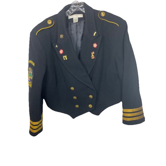 Vintage The Limited Wool Military Jacket Regular Army Commerce Tennessee Cropped - Picture 1 of 13